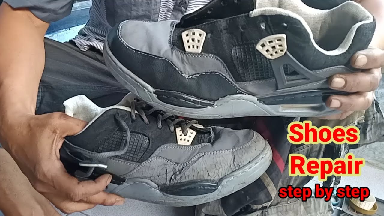 Shoes repair, Nike Jordan (MiV) - YouTube