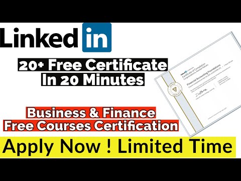 LinkedIn 20+ Free Certificate In 20 Minutes | Business & Finance Free Courses Certification