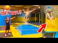 KICKED OUT OF TRAMPOLINE PARK FOR BREAKING RULES!!