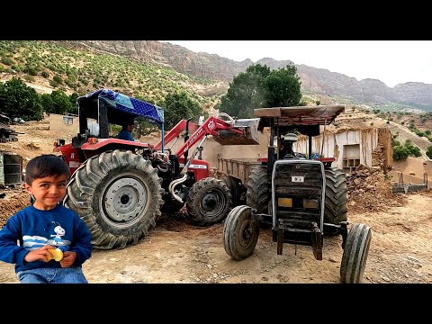 Bringing a tractor loader to speed up the debris removal🚜🏡👨‍👩‍👧‍👧🤴