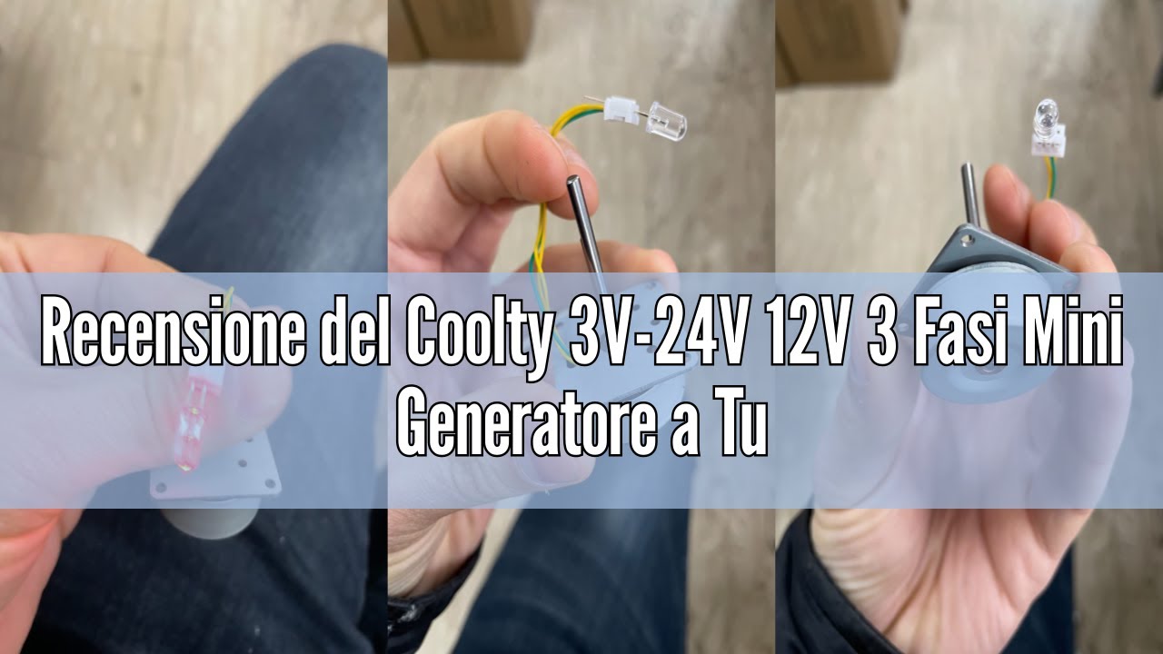 Recensione del Coolty 3V-24V 12V 3 Fasi Mini Generatore a Turbine Eoliche Motore A Mano