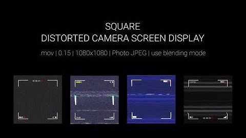 Square Distorted Camera Screen Display Stock Motion Graphics
