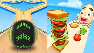 Going Balls + Sandwich Runner - All Level Gameplay Android,iOS,walkthrough
