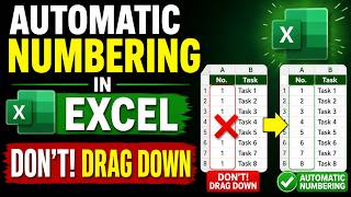 Automatic Numbering In Excel\Dynamic SEQUENCE Trick.