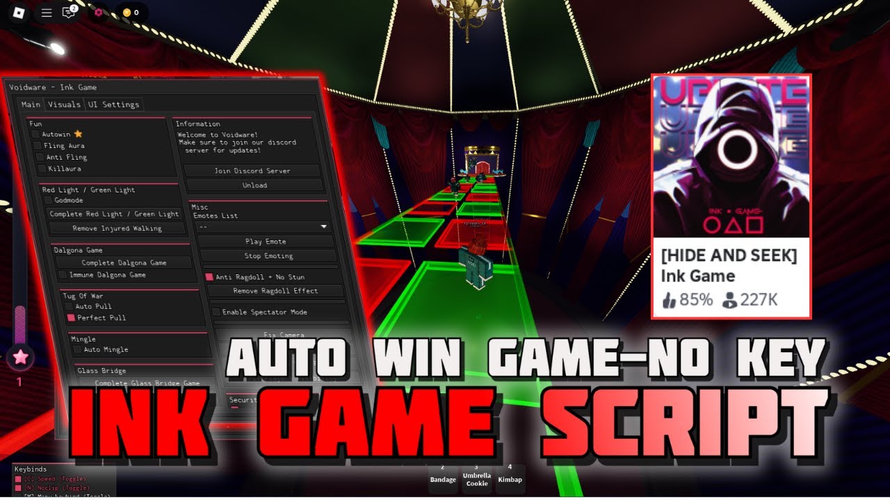 [NO KEY] Ink Game Script - Aimbot, Glass Vision, Auto Dalgona, Hide ...