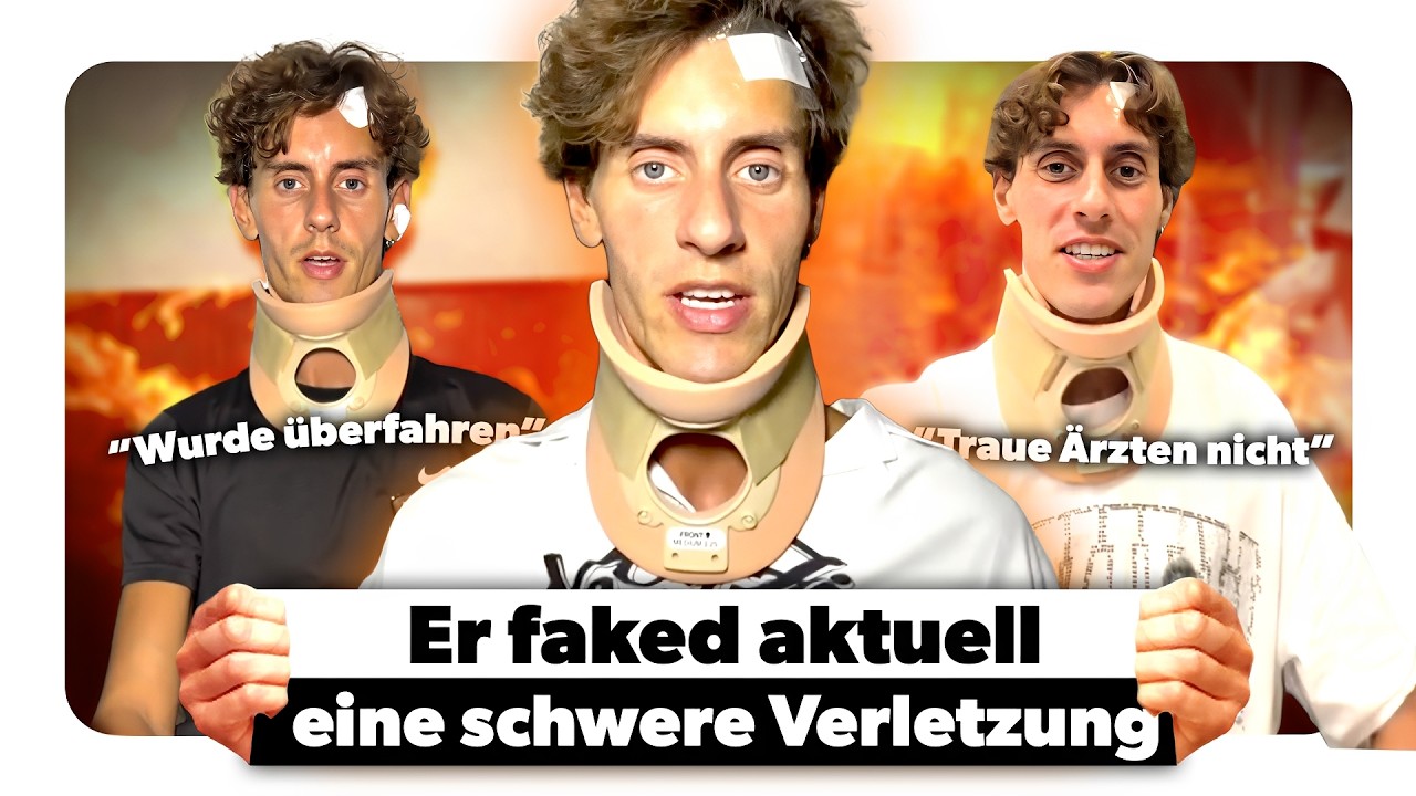 Dieser Influencer täuscht einen Halswirbelbruch vor für Drama