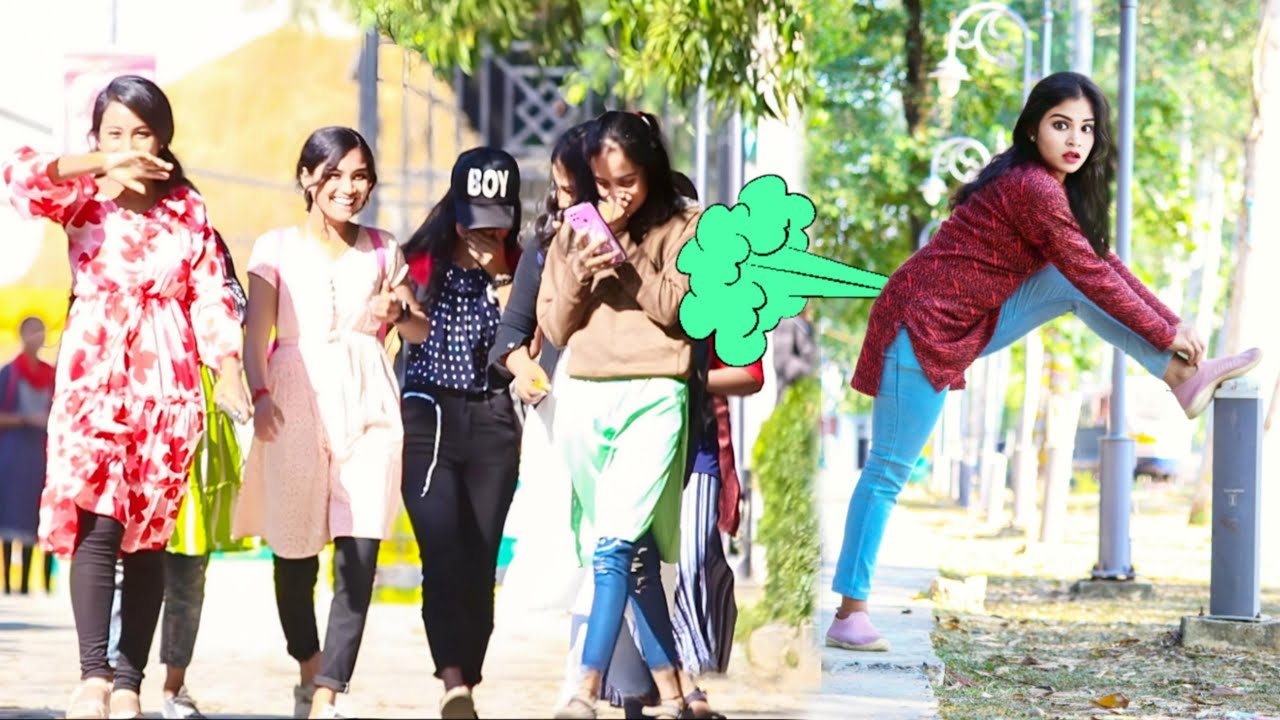 Funny WET FART Prank on Girls Part-76 😂!N2o Shreya