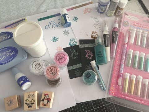 Comment ajouter des PAILLETTES sur vos Créations de NOËL...Glue Pad