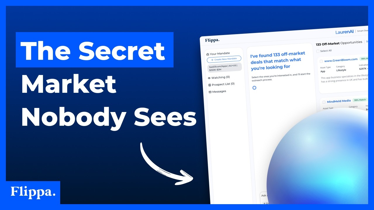 Meet LaurenAI: AI-Powered Deal Sourcing & Outreach | Flippa