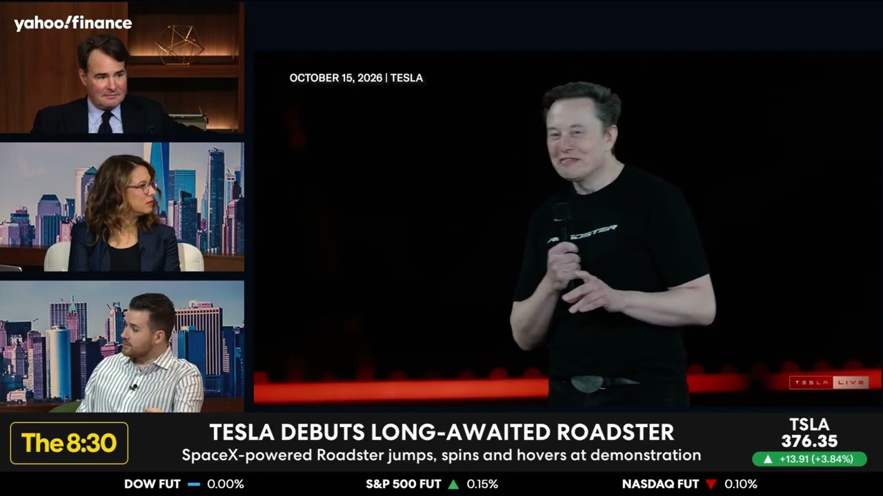 Tesla’s new Roadster flips through the air. Will it matter for the stock?