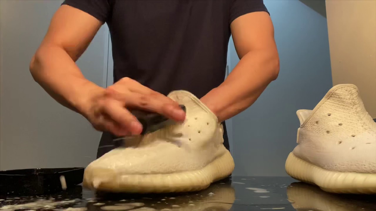 How to clean your Yeezy shoes YouTube
