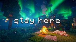 stay here a little longer... (1 hour minecraft music w/ campfire & soft wind)