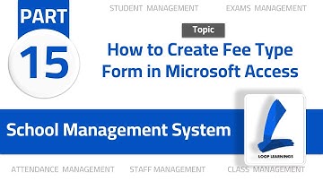 School Management System | Part-15 | Create Fee Type Form in Access