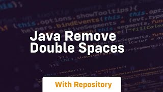 java remove double spaces