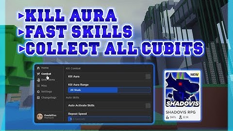 🔥SHADOVIS RPG SCRIPT • Kill Aura • Fast Skills • Collect all Cubits & MORE! [ROBLOX] ✅WORKING!✅