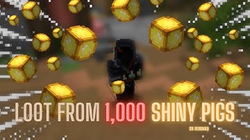 Hypixel Skyblock | Loot from 1,000 Shiny Pigs (Ironman)