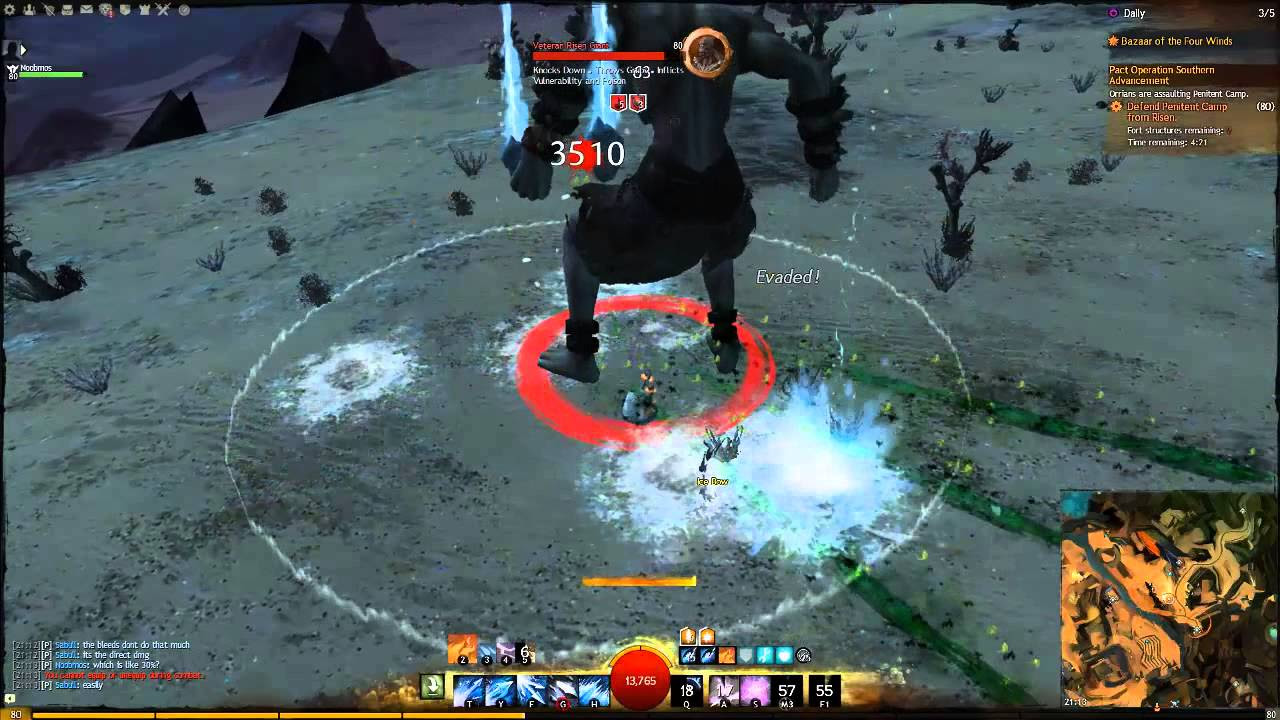 GW2 PvE Burst Test -  Staff Ele - Veteran Risen Giant
