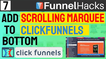 ClickFunnels Addon - Funnelicious: Add a scrolling banner/marquee to the bottom of a CF page.
