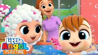 No No Bath Song | Fun Sing Along Songs by Little Angel Playtime Resimi