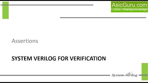 System Verilog Assertions - System Verilog Tutorial