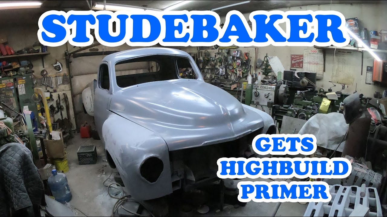 Studebaker Truck Gets The Final Rust Repair Done And High Build Primer.