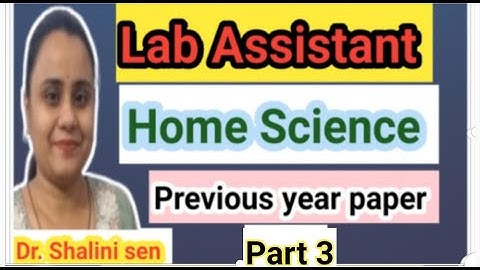 rpsc first grade/ lab assistant home science