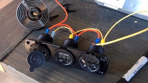 How To Wire - 3 Port Power Supply Accessory 5V Dual USB Charger Voltmeter 12v AUX Socket In Camper