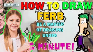 How To Draw Ferb From Phineas And Ferb Step By Step Easy Beginner Guide