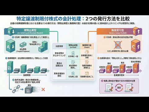 譲渡制限付株式報酬の会計処理｜現物出資型 vs 無償発行型
