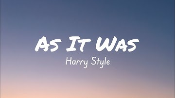 Harry Style - As It Was (Lyrics)