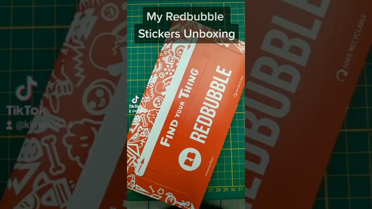 My Redbubble stickers unboxing. Buy these stickers or other Redbubble products.