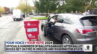 Growing concerns over election security after an arsonist sets fire to ballot drop off boxes.