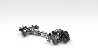 3D Car drivetrain assembly