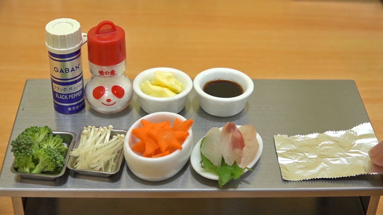 Minifood Foil Grilled 食べれるミニチュアホイル焼き Youtube