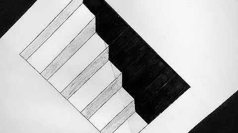 How to Draw 3D Steps in a Hole - Line Paper Trick Art