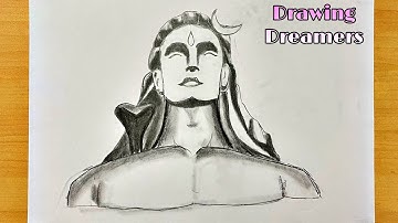 How To Draw Lord Shiva "Adiyogi Sketch" Step By Step Tutorial || Easy Method
