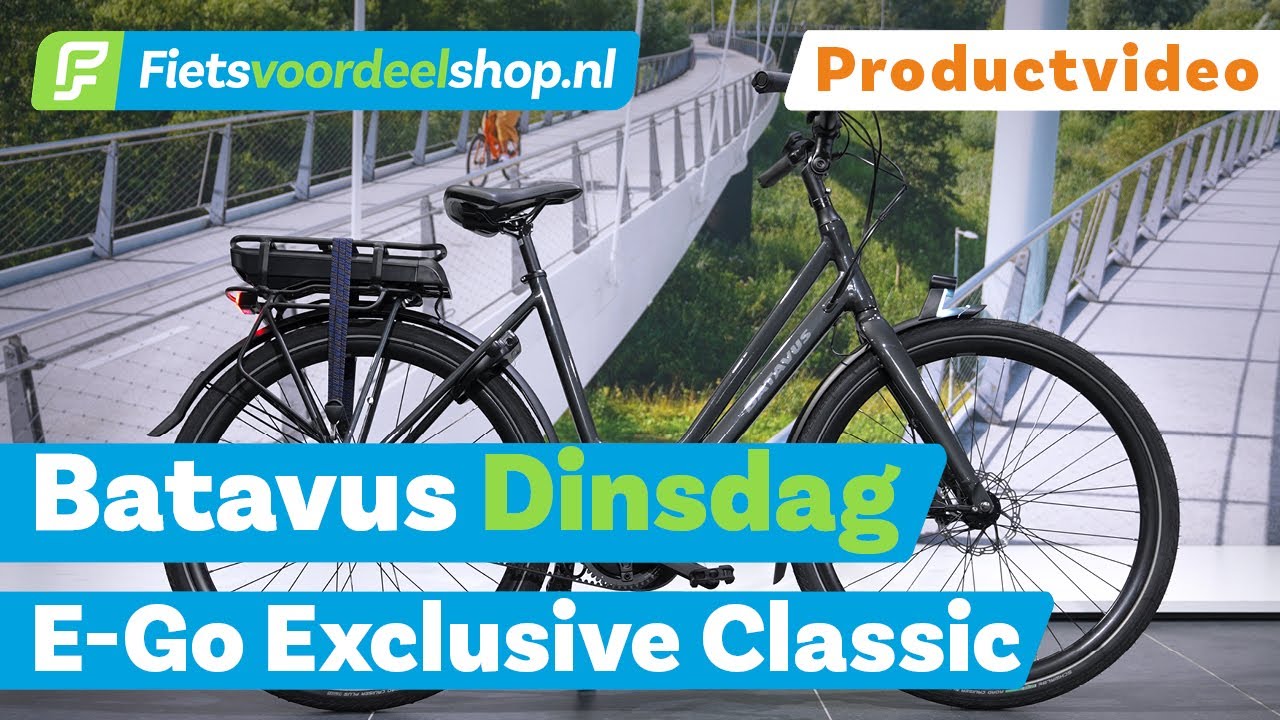 Batavus Dinsdag E-Go Exclusive Classic - Fietsvoordeelshop.nl Productvideo  - YouTube
