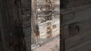 Close up of Sulfur Nv railroad tie house #travel #knightlytalks #leavenotrace #treadlightly