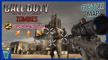 Call Of Duty WAW - CUSTOM ZOMBIES (MW2 RUST ROUND 22!)