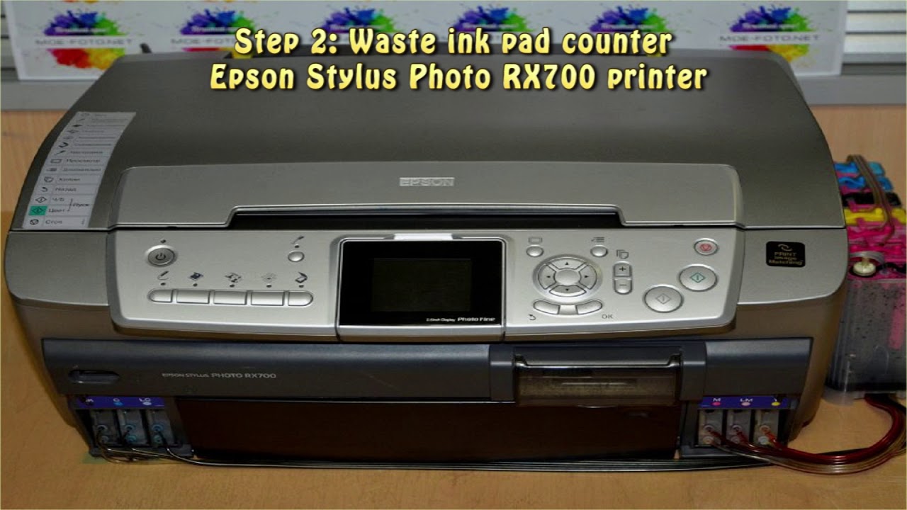 Reset Epson Stylus Photo RX700 Waste Ink Pad Counter - YouTube