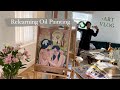 My first oil painting in 4 yrs  art studio vlog