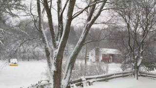 Snow blizzard in Bellingham Massachusetts