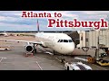 Full Flight: Delta Air Lines A321 Atlanta to Pittsburgh (ATL-PIT)