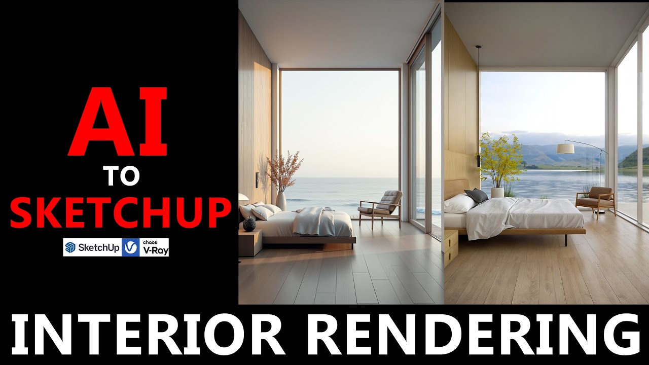 REALISTIC Interior Rendering | Krea Ai to Sketchup & V-Ray - YouTube