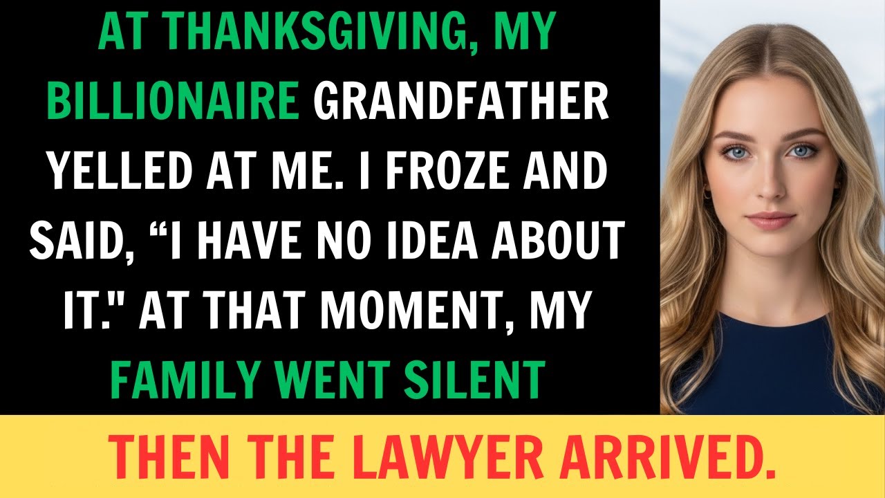 At Thanksgiving, My Billionaire Grandfather Yelled at Me, I Froze and Said, “I Have No Idea About It