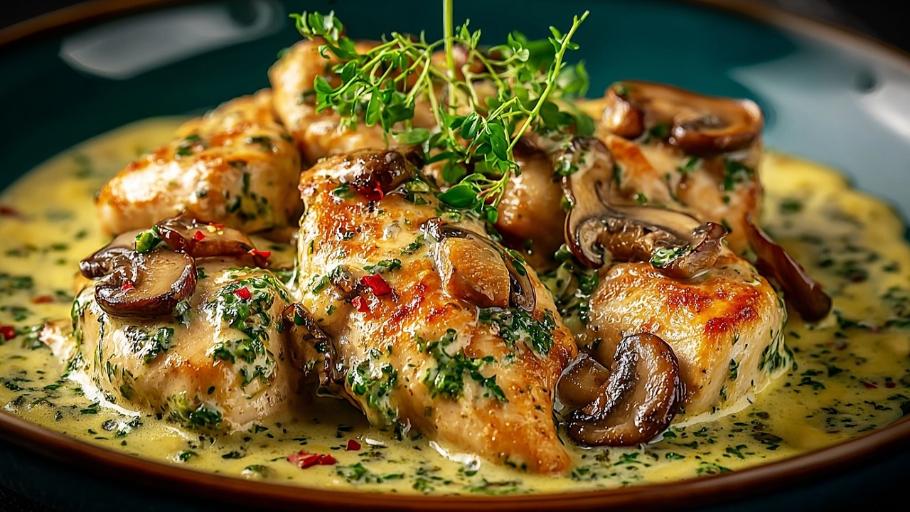 Я готовлю эту курицу с грибами три раза в неделю! 😋 Рецепт ужина на одной сковороде!