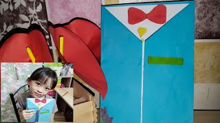 Cara membuat kad Hari bapa yg paling cepat dan ringkas//Diy/ by anak saya