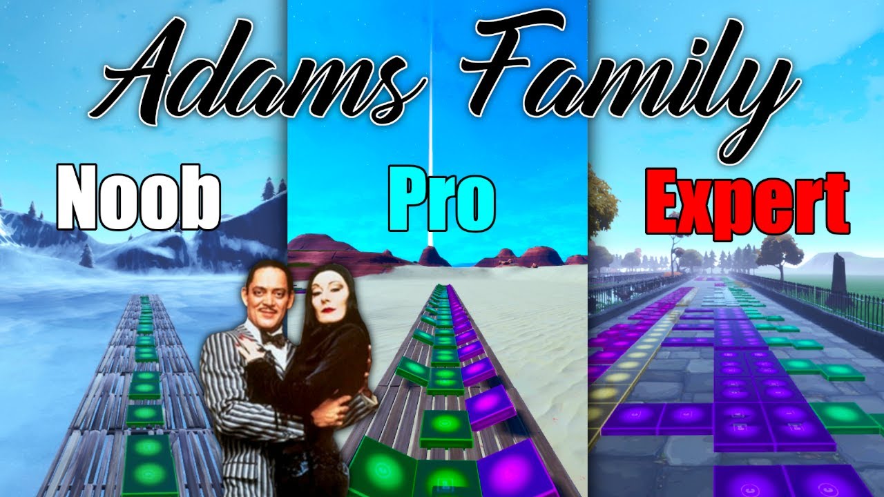 The Addams Family Noob vs Pro vs Expert (Fortnite Music Blocks) - Code in Description