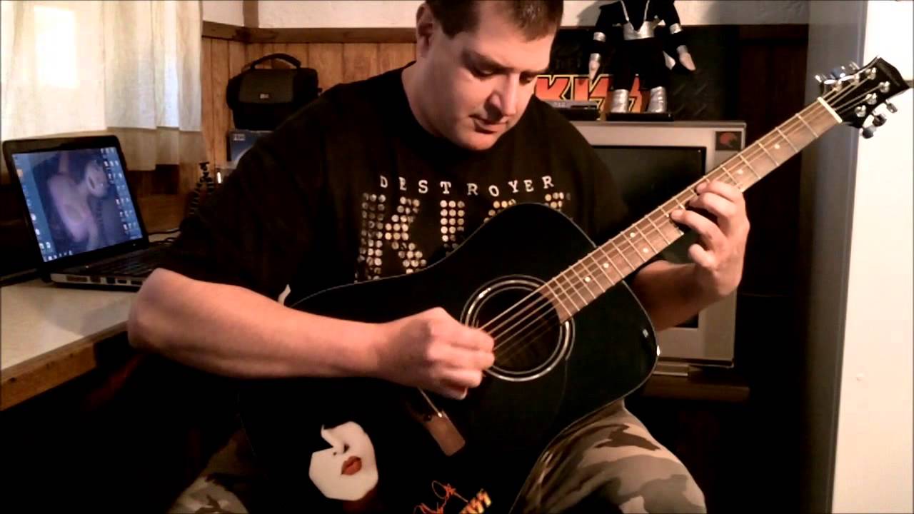 PAUL STANLEY DARK STAR SILVERTONE ACOUSTIC GUITAR - YouTube