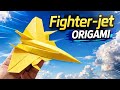 HOW TO MAKE ORIGAMI FIGHTER-JET | STEP BY STEP FULL TUTORIAL| MAKE WITH ME | EASY CRAFTS IDEAS 💡😜